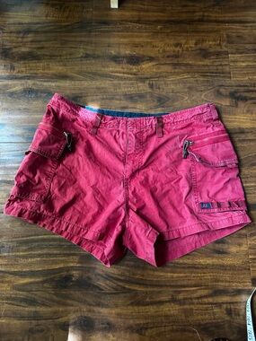 Vintage Abercrombie and Fitch Red Cargo Hybrid Shorts